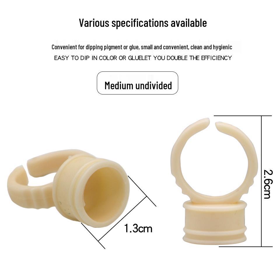 100 Silicone Pigment Rings for Semi-Permanent Makeup: Microblading Eyebrow, Eyeliner, Lip Tools