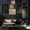 Canvas Painting Nordic Abstract Golden Black Annual Ring Poster and Print Wall Art Picture for Living Room Home Decoration No Frame
