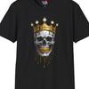 Skull Crown Graphic T-Shirt: Golden Gemstones, Urban Streetwear Tee