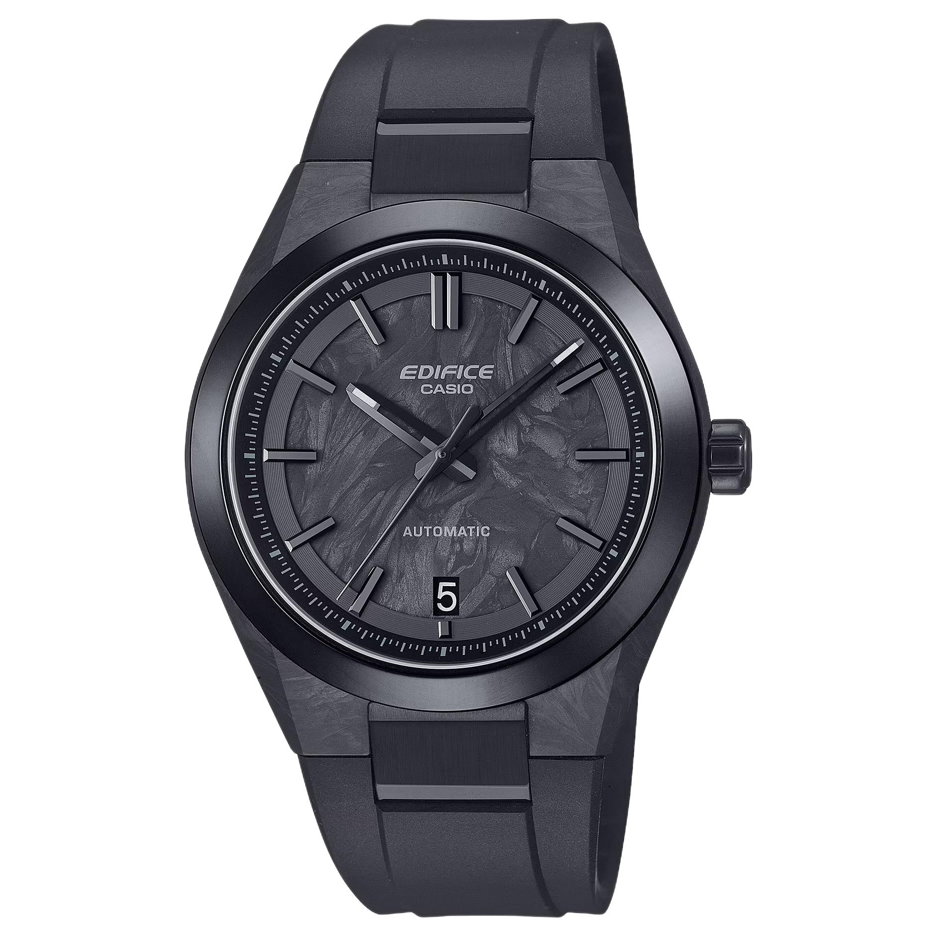 

CASIO EFK 100 100m Water Resistant Automatic/Manual Mechanical Movement Resin Strap Watch Unisex EFK-100XPB-1AJF Black Dial