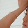 Silver 925 2mm Dense Solid Cuff Bangle Bracelet #LSB30