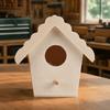 Lace Eaves Design Unfinished Bird House DIY Assembly Hanging Bird Nest  Outdoor Garden