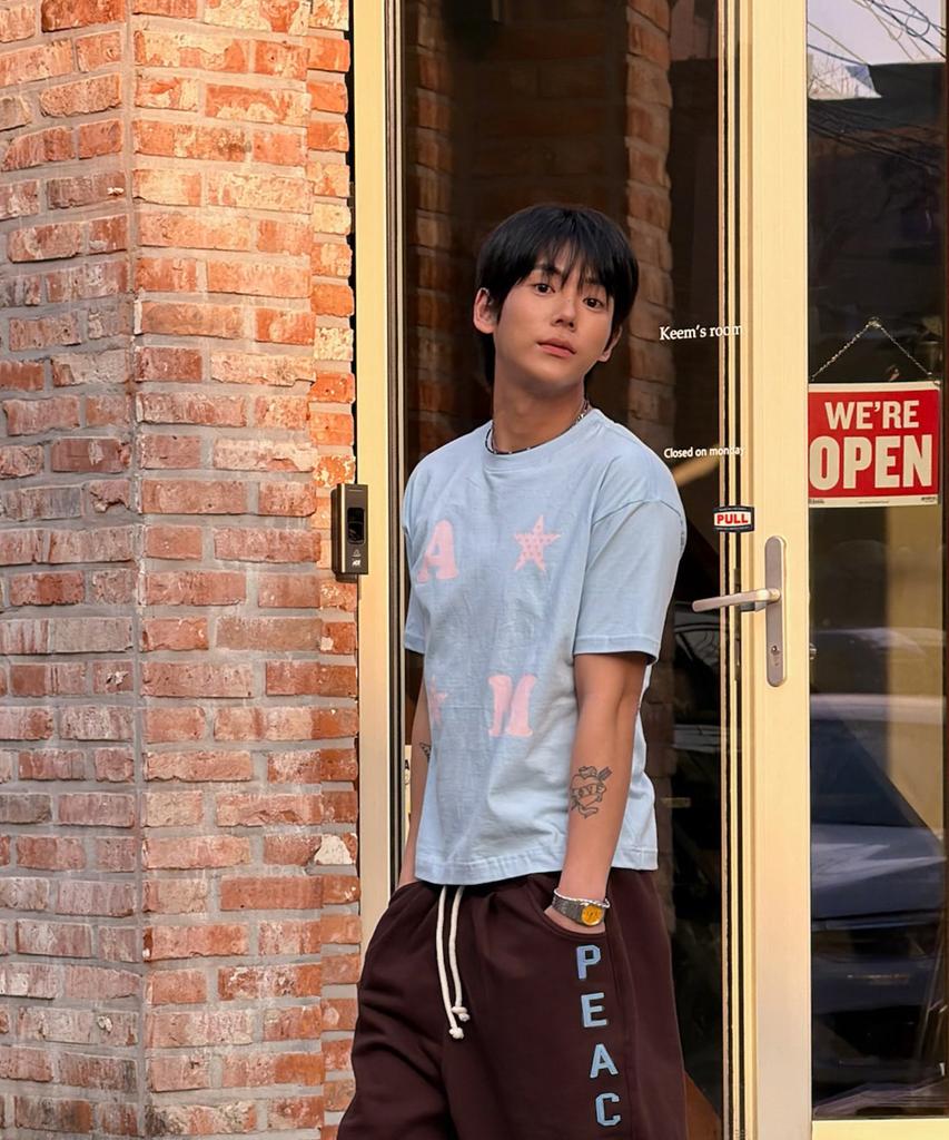 AMOU Am Star Half T-Shirts Light Blue