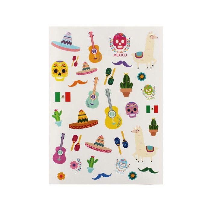 Gommettes - Mexique - Mexico - Lama - Sombréro - 66 pièces