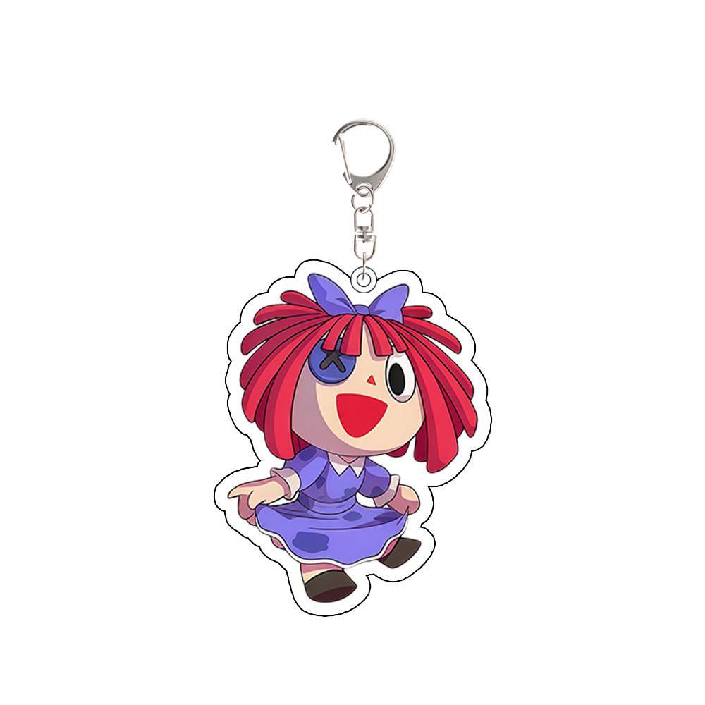 Anime Perifere Acryl Sleutelhanger voor TADC Pomni Jax Ragatha Gangle Zooble Kinger Gummigoo Creativiteit Rugzak Accessoires Cadeau