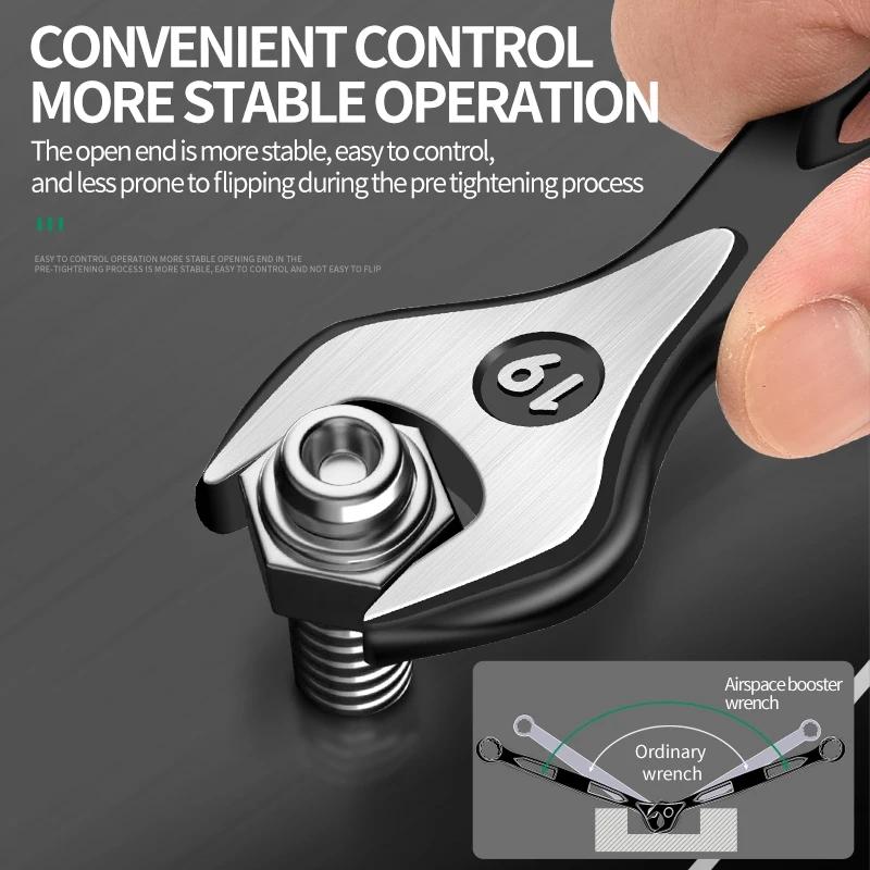 Dual-purpose Wrench 8mm-32mm Metric Collection of Double Offset Ring Wrench Open-end Universal Wrench Automotive Repair Hand Tools