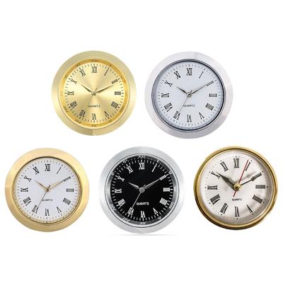 Relógio Pequeno de Metal Elegante Inserto Mostradores de Relógio com Números Romanos Relógio Miniatura Encaixe Para Artesanato E Substituições