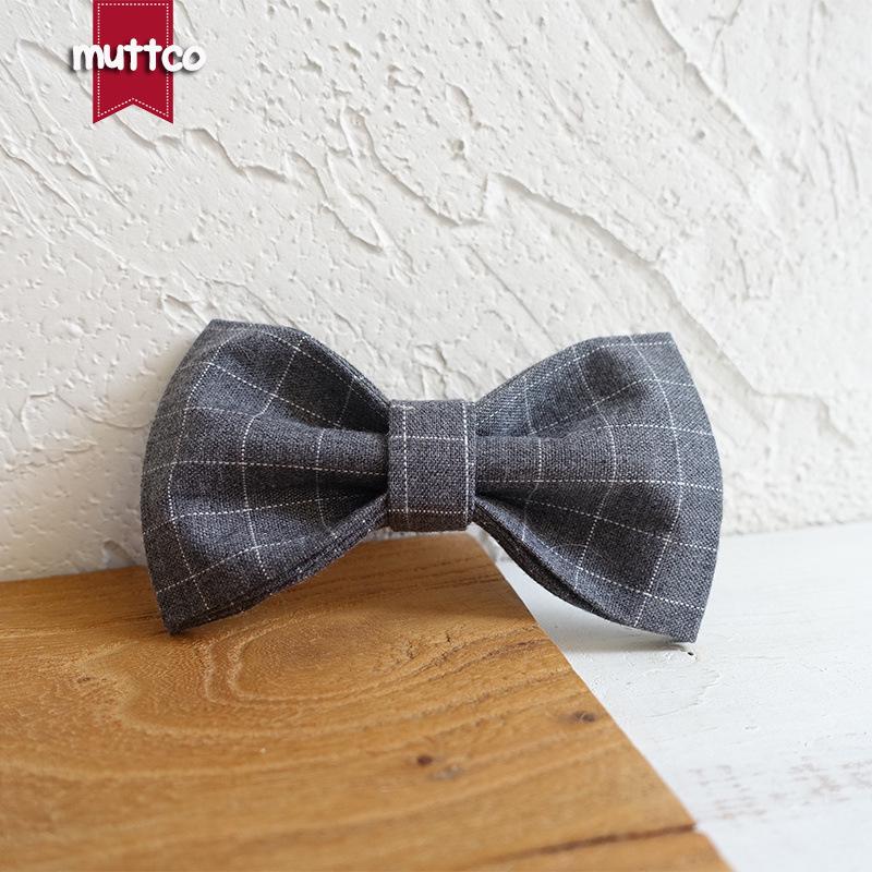 MUTTCO Dog Collar & Leash Set with Bowtie - Pet Accessories UDC-001