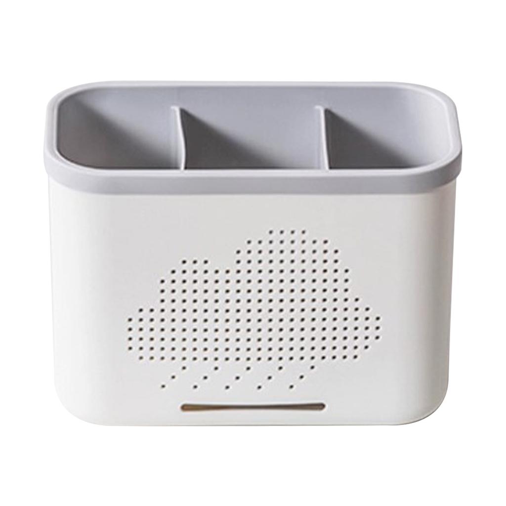 Kitchen Utensil Holder Countertop Cutlery Caddy Fork Spoon Chopstick Organizer with Drainage