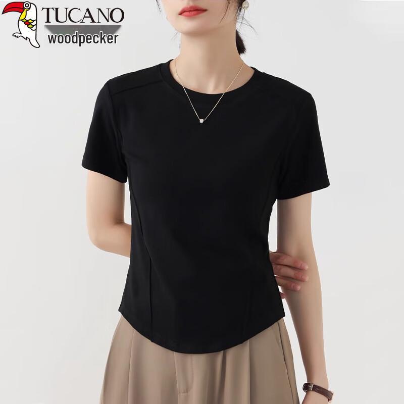 Woodpecker Women s Slim-Fit Round Neck Short Sleeve T-Shirt M
