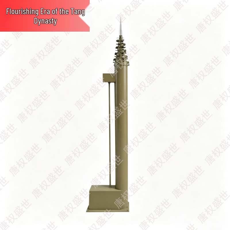 Quick-Install Retractable Lightning Rod for Communication Tents