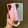 2 In1 Candy Color Matte With Lanyard Case For Samsung Galaxy S25 S24 S23 S22 Ultra Plus S25FE S24FE S23FE S21FE Shockproof Cover