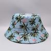 Gedrukte tie-dye emmerhoed heren en dames outdoor reizen strand basin hoed kokosboom print dubbelzijdige emmerhoed