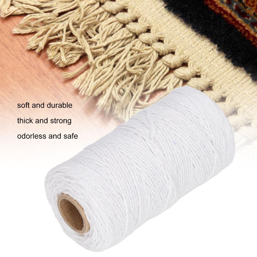 3Pcs 984 Feet Length Cotton Twine Soft Texture Jute String Durable Macrame Cord  For Gardening