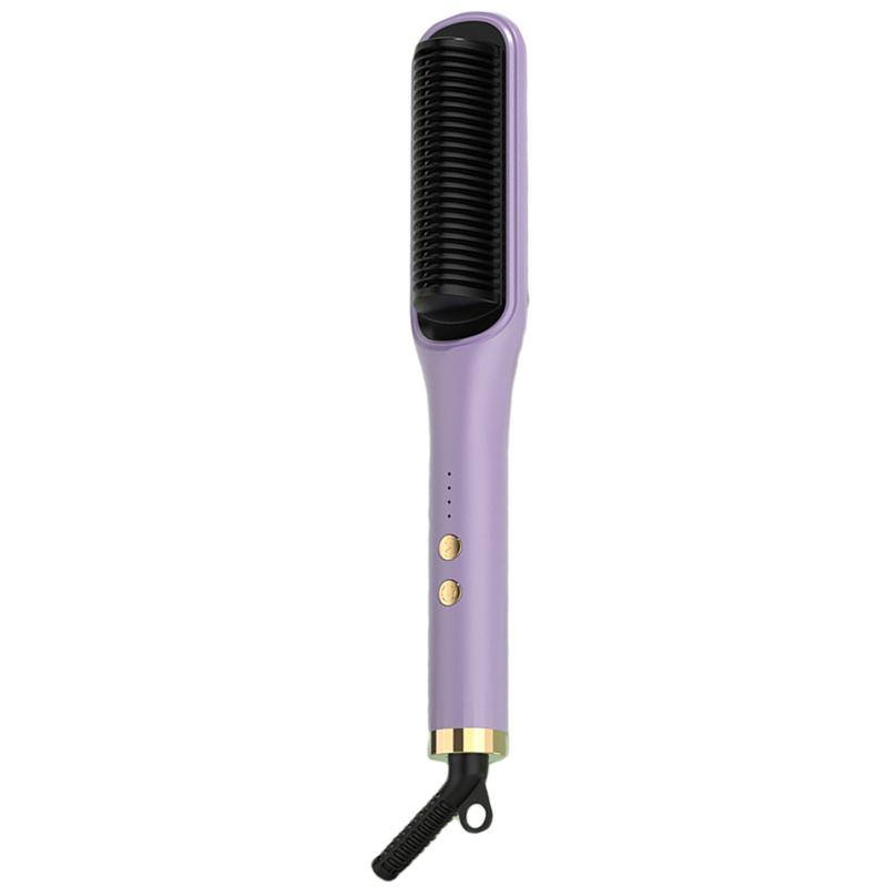 Hair Straightener Comb Intelligent Thermostat Negative Ion Dual Use Hair Straightening Brush Curling Iron
