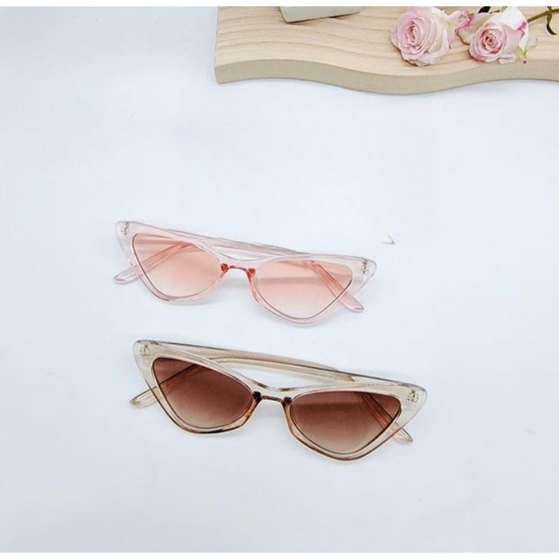 2pcs Cat Eye Sunglasses Women Men Retro New Korean High-quality UV protection Shades UV400 For Lady Male