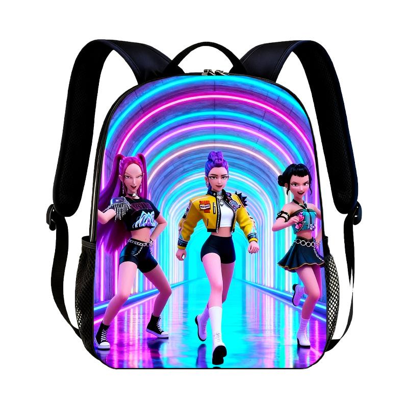 KPop Demon Hunters Cartoon Peripheral Backpack for Students Boys Girls Bags Teens Daily Backpack Travel Rucksacks Daily