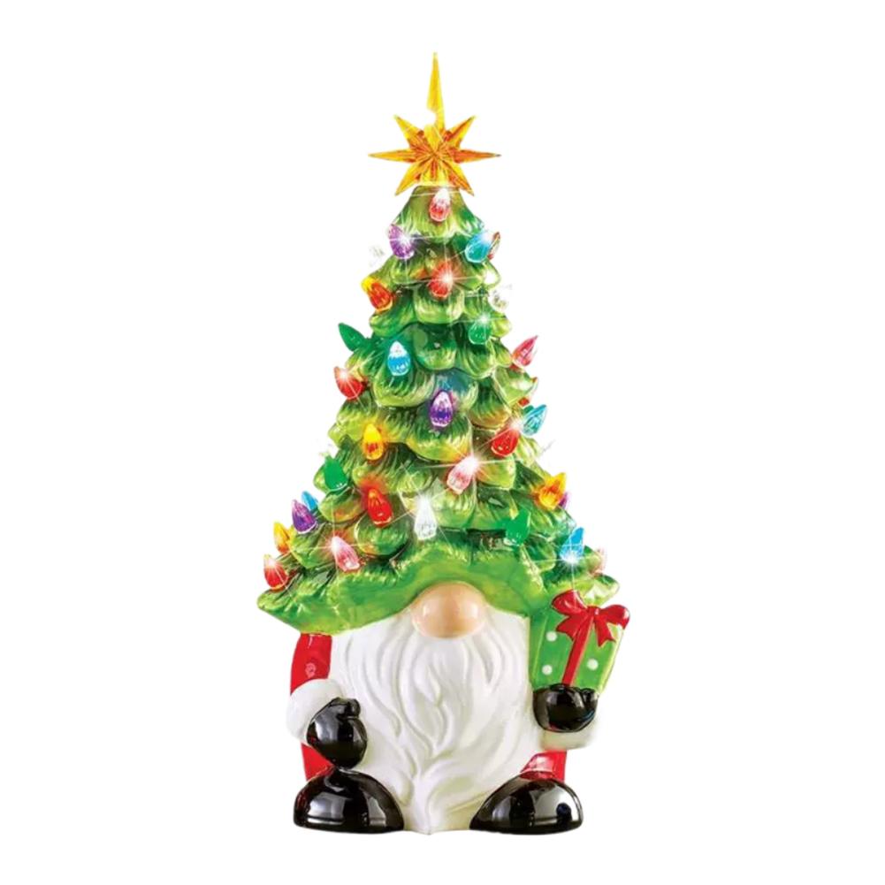 

15Cm Luminous Christmas Gnomes Lights Dwarf Ceramic Christmas Tree Dwarf Ornament Multi Color Xmas Tree Lights Xmas Decor
