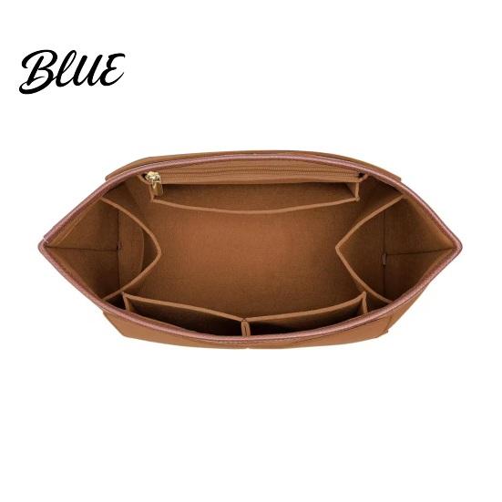 Travel Purse Organizer Insert Felt Multi-compartment Bag Handbag Shape Protector with Zipper Pocket for Women