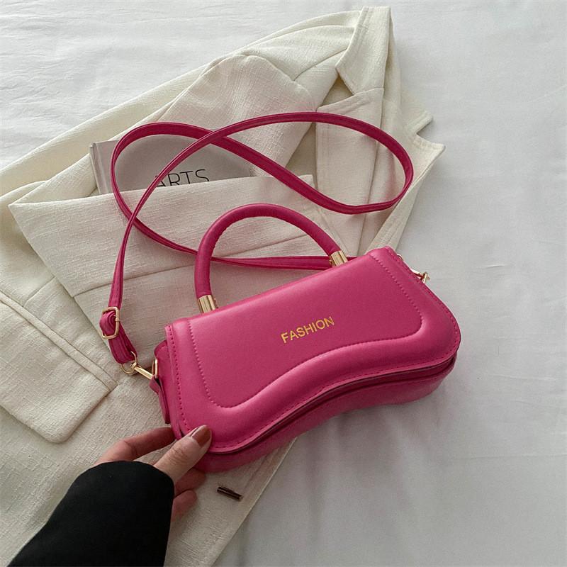 2023 New Vintage Minimalist Handbag Stylish Shoulder Bag In Black White Green Khaki Pink роза розовый