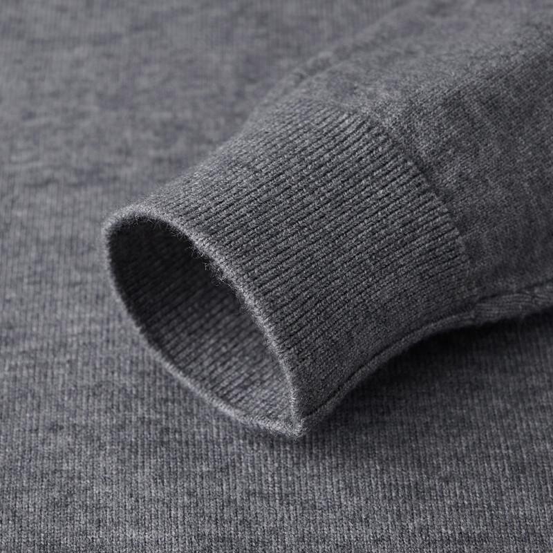 Shanshan Men's Wool Blend Semi-High Collar Thermal Sweater