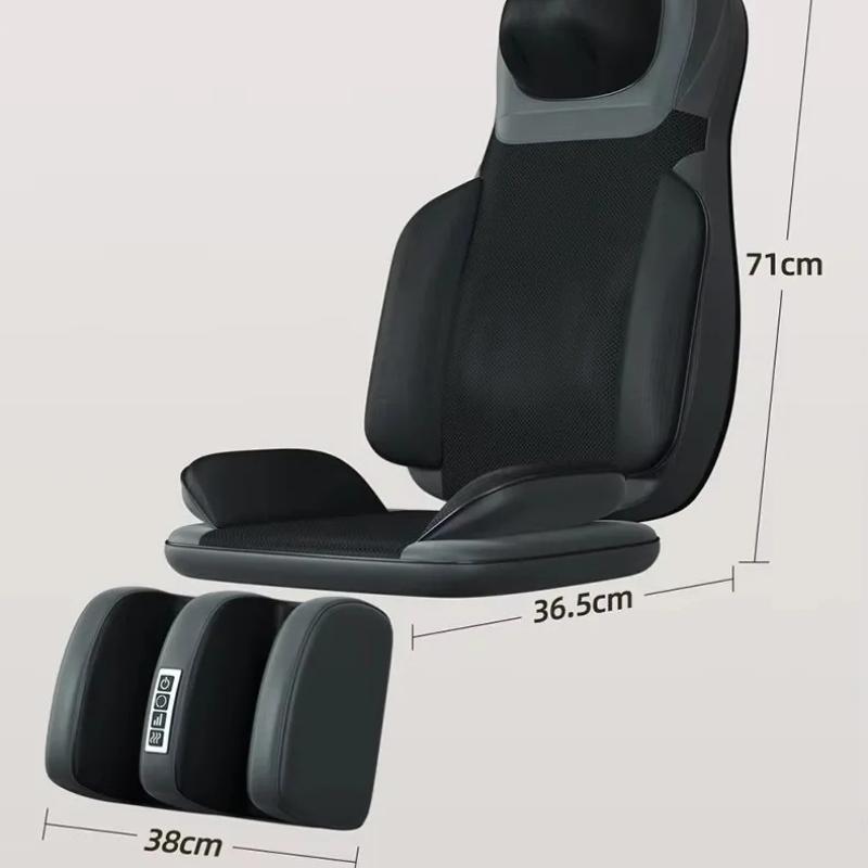 Multifunctional 5 in 1 Folding Chair Type Massager Massage Chair Power Full Body Massager Neck Shoulder Rolling Pad Waist Back Cervical Spine Massager