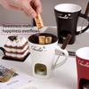 130ML Europäischer Stil Eiscreme Kerze Becher Käse Schokolade Schmelzender Keramikbecher Erhitzen von Lebensmitteln Hot Pot Tasse mit Gabel Heim Geschirr