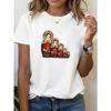 Women's Russian Nesting Dolls Print T-Shirt Casual Crew Neck Short Sleeve Summer Top