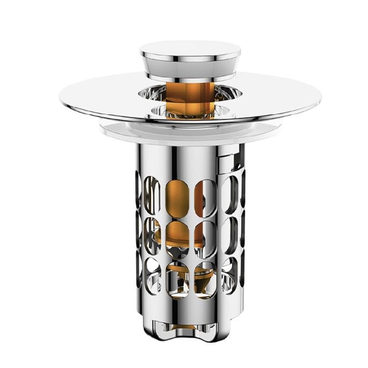 

Sink Drain Strainer Basket Metal Drain Plug Push Type Bounce Cores Drain Filter AntiClogging Sink Stoppers Enduring