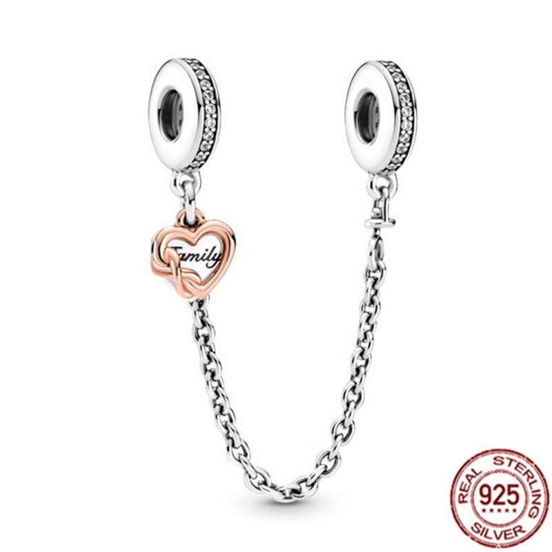 Niedriger Preis Familie Baum Herz & Schmetterling Sicherheit Kette Charms S925 Sterling Silber