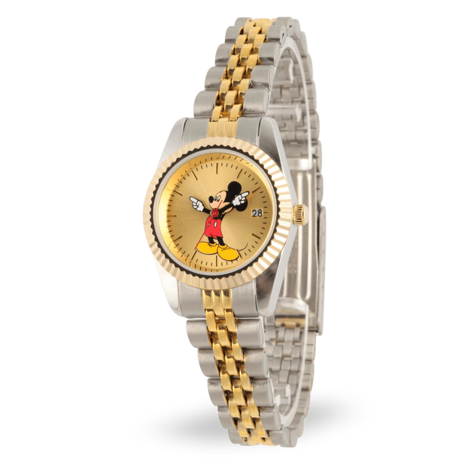 Overseas direct import genuine product Disney Womens MM0061 Two-Tone Mickey Mouse Watch Date Movement.