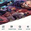 1PC Jujutsu Kaisen Patterned Flannel Blanket Suitable For All Seasons For Home Decor Warmth And Comfort Gifts Holiday Present