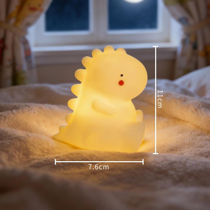 1/2Pcs Tap Control Led Lamp With Soft Light For Kids Baby Bedroom Decor Silicone Dinosaur Night Light Children'S Toy Gift