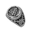 Norse Viking Rune Ring Stainless Steel Jewelry Odin Symbol Amulet Celtic Knot Charm Wedding Biker Mens Wholesale SWR0909