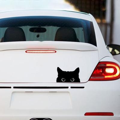 Styling Decoratieve Sticker met Grote Ogen Kat Autoraam Sticker Auto Decoratie Sticker Auto Vinyl Decal