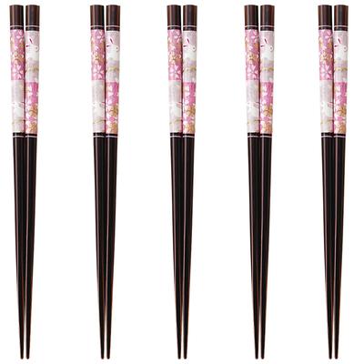Happy Set of Made In PID1790 J-kitchens Chopsticks, 5, Material Wood, Chopsticks, Japan,