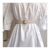 Ontrend Soft Womens Pu Square Buckle Belt Suitable For School And Casual Styles Everyday