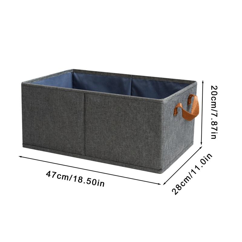 

Cationic Ящик для хранения одежды Одежда Носки Игрушки Закуски Разное Органайзер Многофункциональный Складной ящик для косметики из ткани темно-серого