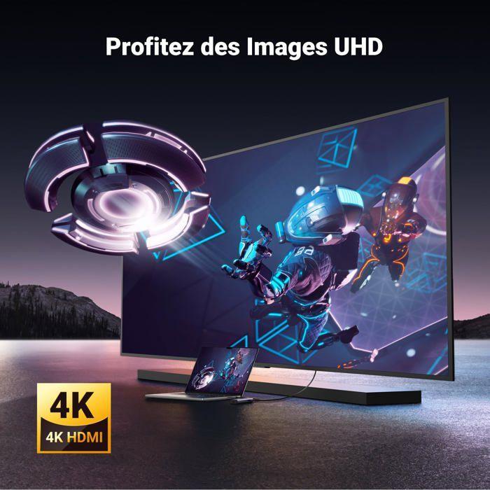 Hub USB C - Ugreen - 15598 - 6 en 1 - HDMI 4K - Ethernet Gigabit - Charge 100W