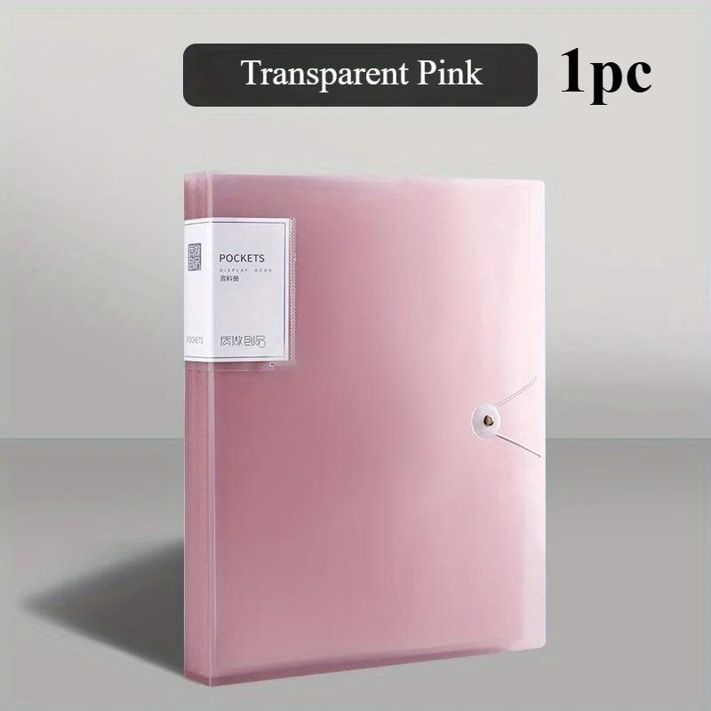 A4 Document Organizer with 60 Transparent Pockets -Multi-Layer Office and School Storage Folder Desk Organizer  Binder,For Paper