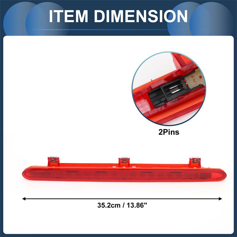 Additional Brake Lamp High Mount Stop Lamp Third Brake Light For Vw Touran 2003-2010 High Mounted Stop Light 1T0945097A Red