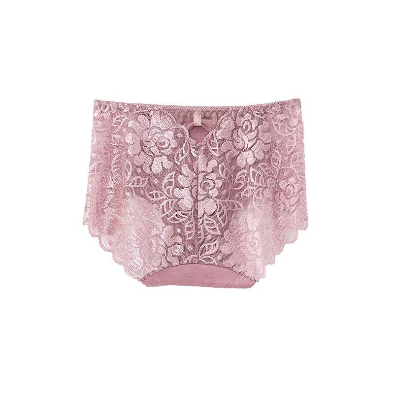 Mutandine con fiori di pizzo cavo Lingerie sexy senza cuciture da donna Slip con rialzo per fianchi taglie forti Mutandine sanitarie traspiranti Biancheria intima per dormire
