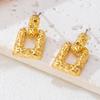 Retro Geometric Earrings: Light Luxury Exaggerated Design for Women