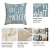 1/4Pcs Blue Christmas Pillowcase, Gingerbread Man Cotton Candy Hot Drink Cup Design Cushion Cover, Christmas Decoration