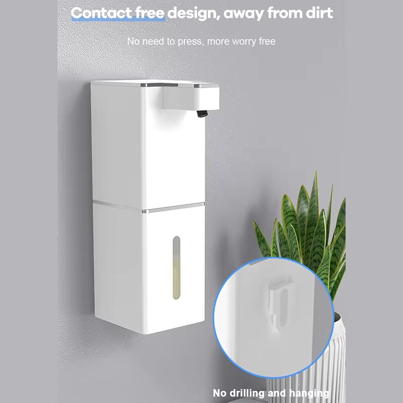 380ML/12.8OZ Touchless Wall Mounted Automatic Senor Soap Dispenser 4 Levels Adjustable Hand Sanitizer Pump Dish Washing Machine