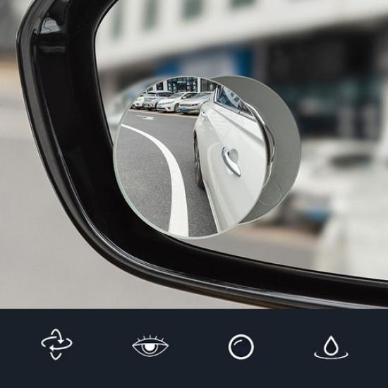 2x Car Auto Blind Spot Mirrors Convex Glass 360° Side Rear View Mirror Auxiliary