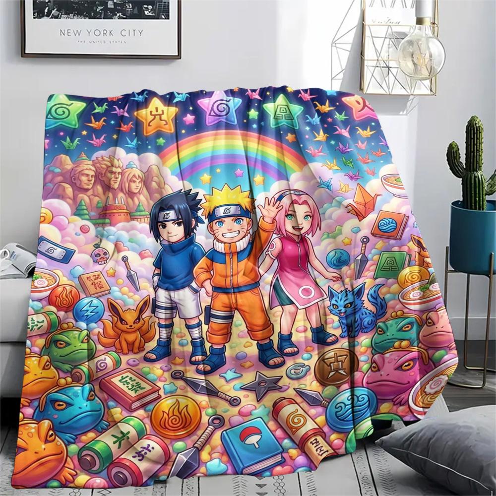 

Naruto Print Flannel Blanket, Ultra Soft High Quality All Seasons Warm Throw, Home Decor Cozy Blanket, Perfect Christmas Gift 80cm x 120cm