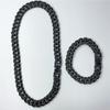 New Street Trendsetter: Double Row Full Diamond Alloy Hip Hop Cuban Chain Bracelet Necklace, 12.5mm, European & American Style.