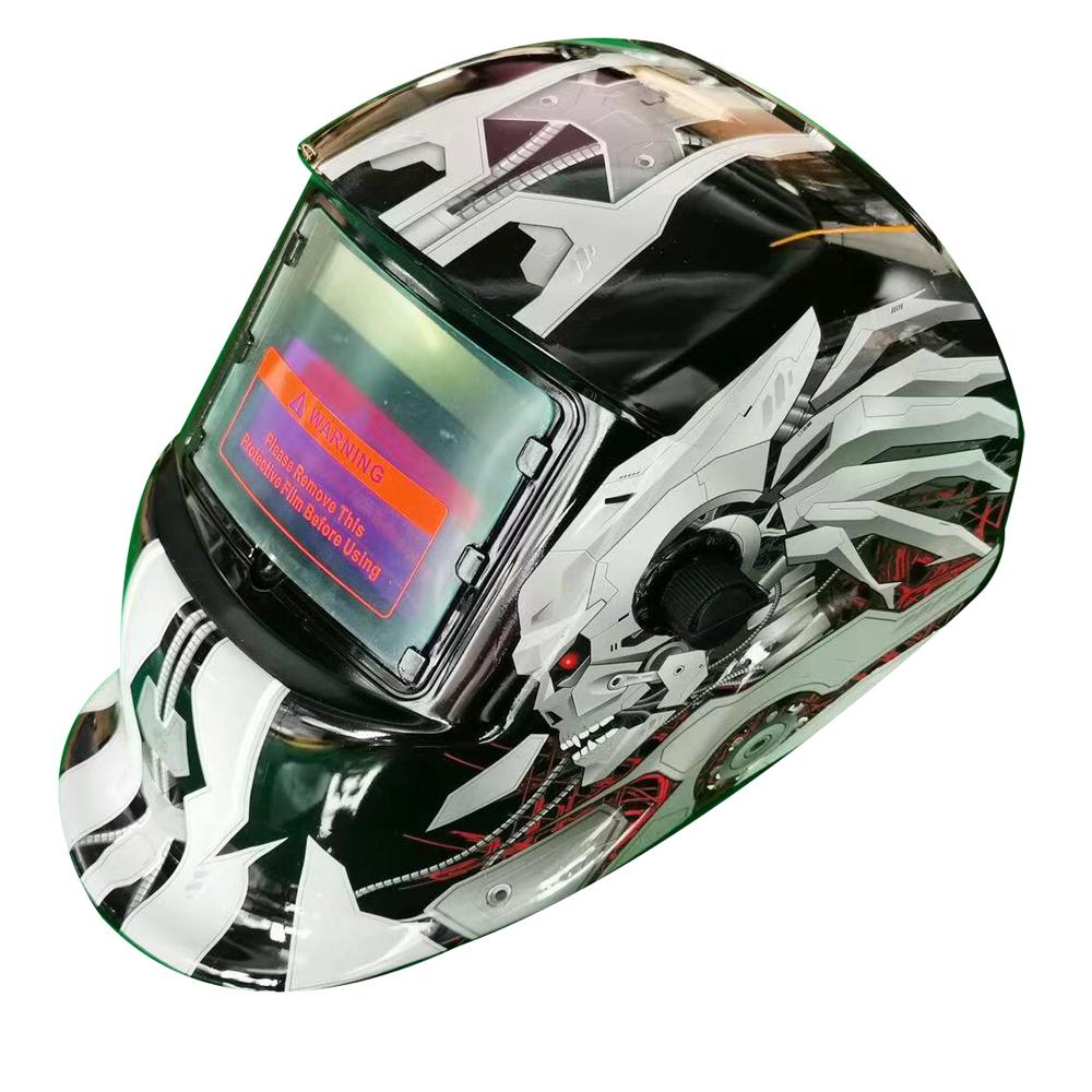 Solar Charging Automatic Dimming Welding Facemask Head-mounted Large View LCD Screen Welding
