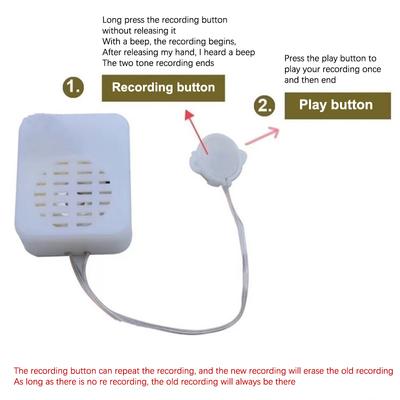 Bebek Oyuncak Kaydedici Tek Düğmeli Müzik Kayıt Kutusu Kaydedilebilir Ses Tekrar Kaydı Kayıt Çekirdek Elektronik Ekstrüzyon Ses Kaydı